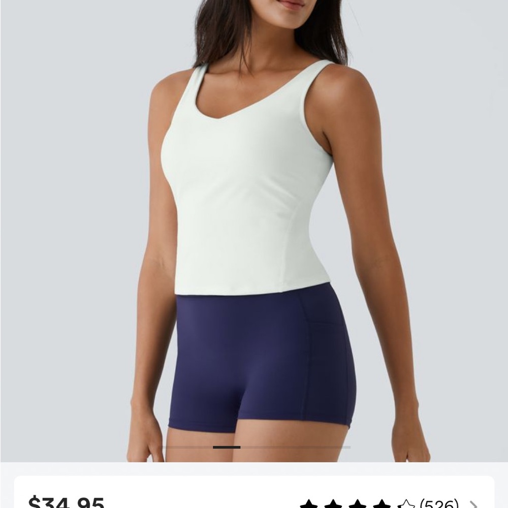 NWT Halara White Tank Top